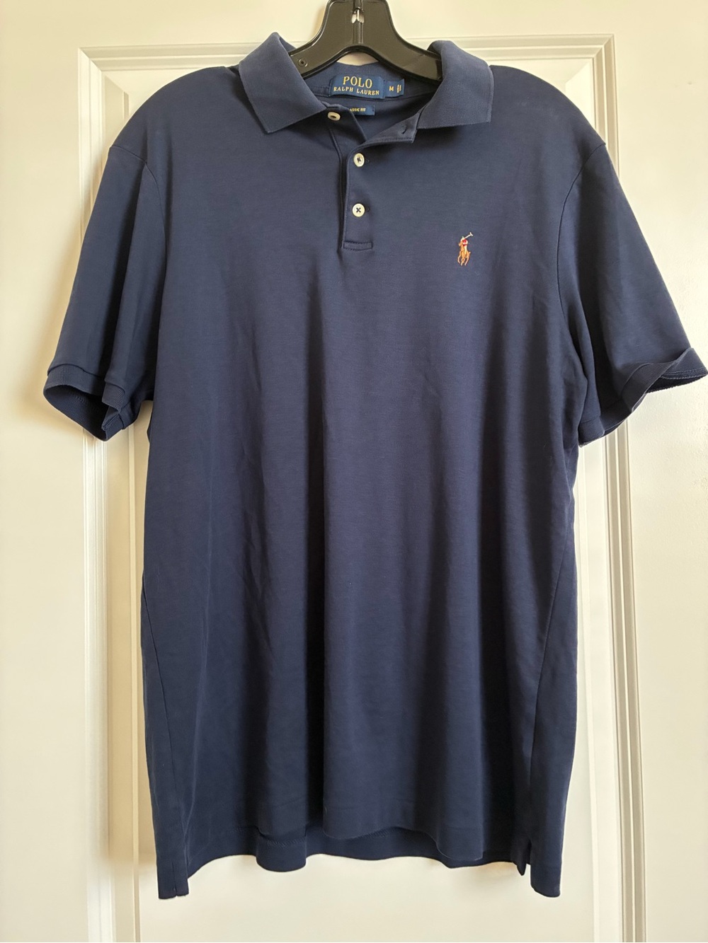 Polo by Ralph Lauren Navy Polo with Orange Pony Logo